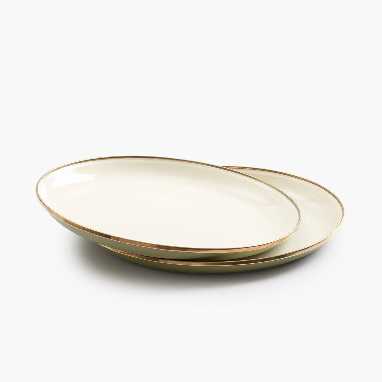 Enamelware 2-Tone Dining Collection - Olive Drab