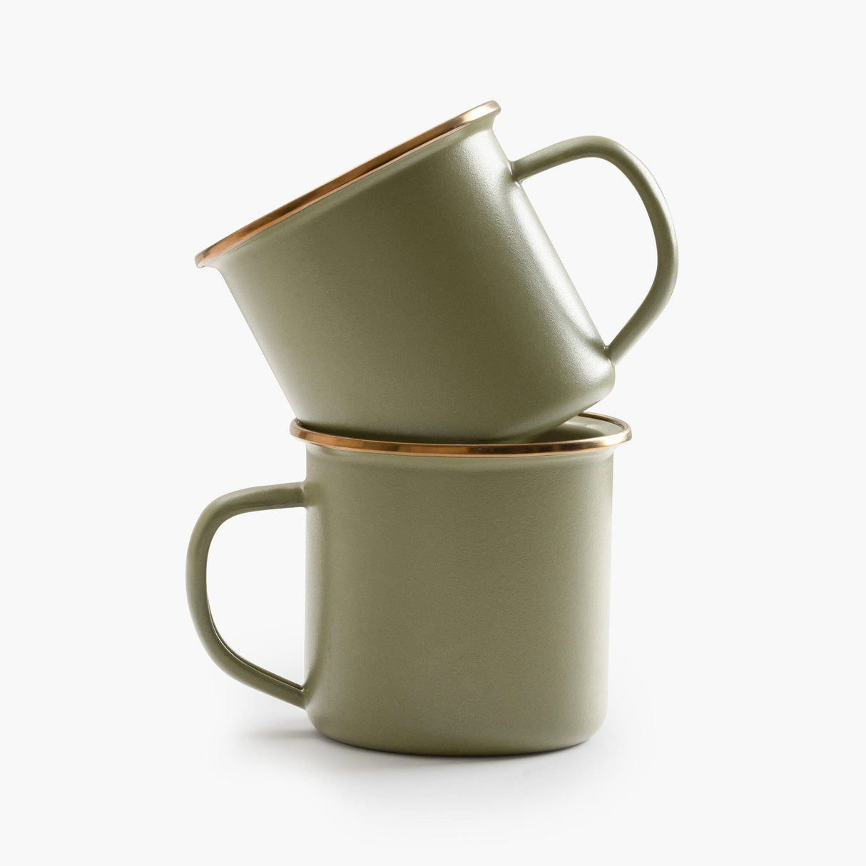 Enamelware 2-Tone Dining Collection - Olive Drab