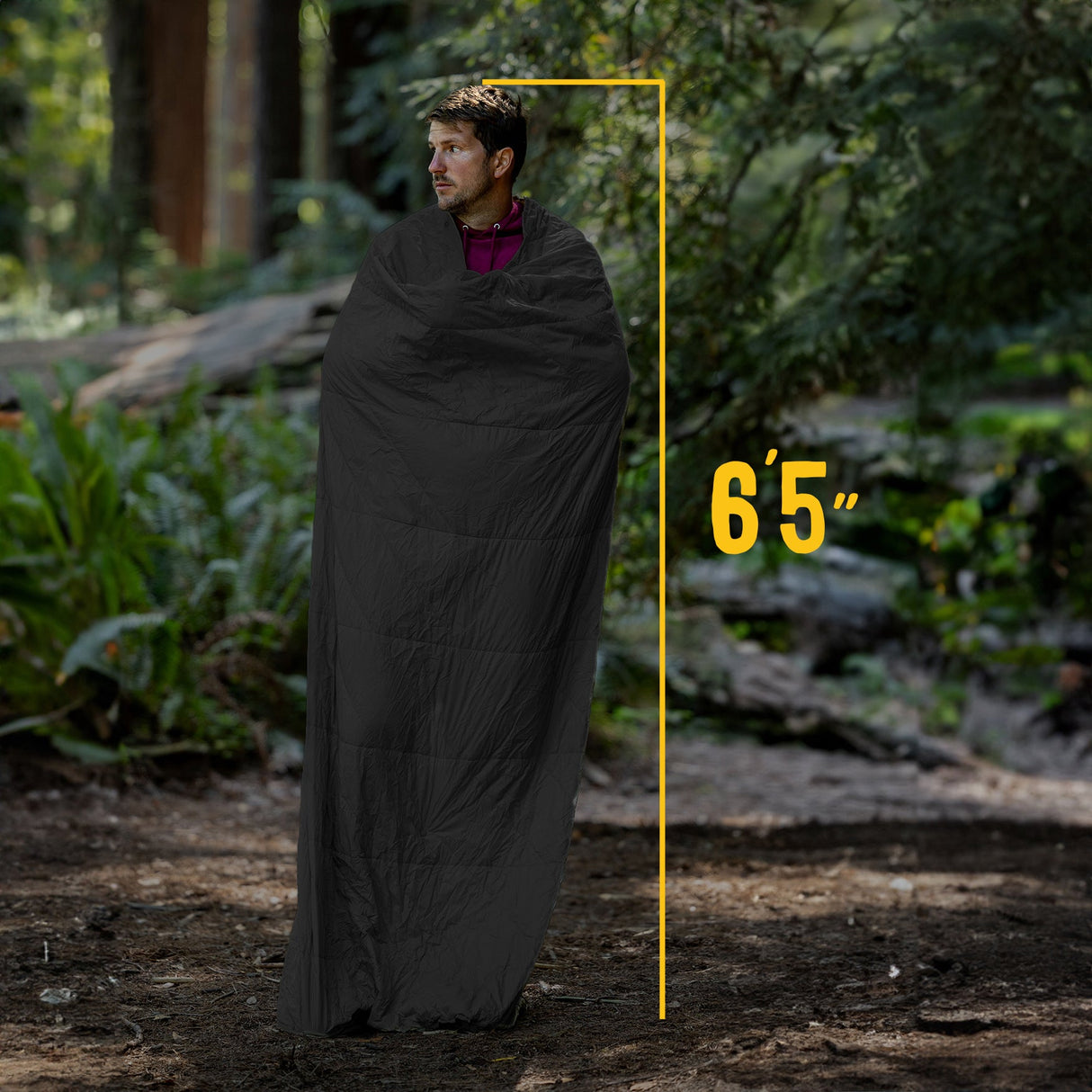 Layover™ XL Travel Blanket - Packable & Puffy | Black