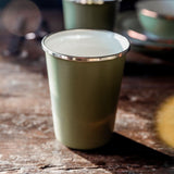 Enamelware 2-Tone Dining Collection - Olive Drab